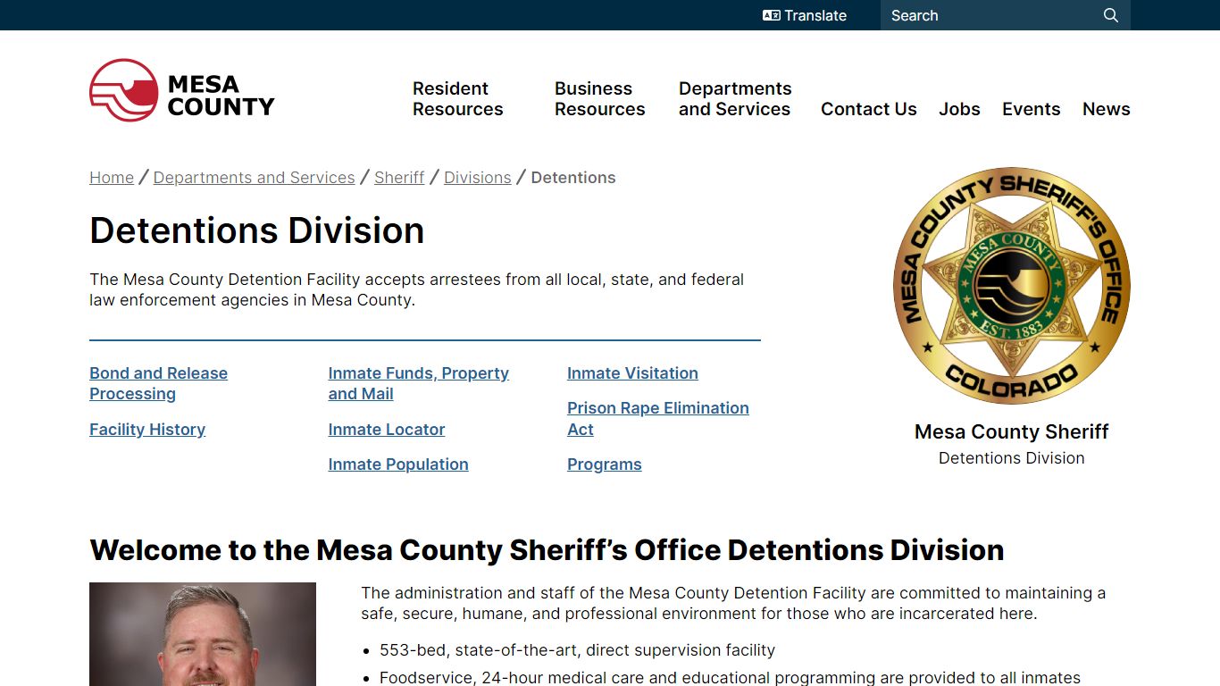 Detentions Division | Mesa County