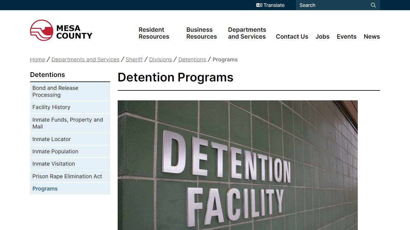 Detention Programs | Mesa County
